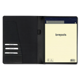 Maverick lederen A4 schrijfmap zwart met blocnote