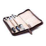 Pilot Leren 3-delig etui - zwart met rits