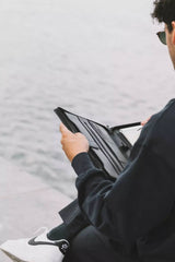 Maverick lederen A4 schrijfmap met rits en blocnote