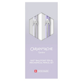 Caran d'Ache 849 Blooming Lavender balpen vulpotlood set