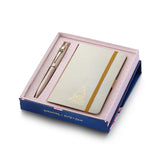Sheaffer 100 Giftset Emily in Paris Champagne gold Balpen met notitieboek