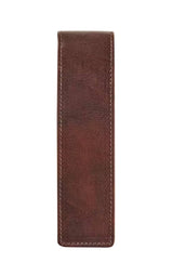Maverick Maverick Lederen pen etui voor 2 pennen- bruin