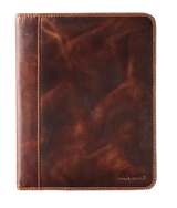 Maverick lederen A5 schrijfmap met rits en blocnote - P.W. Akkerman Den Haag