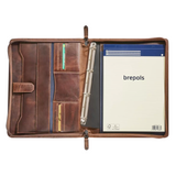 Maverick Lederen A4 schrijfmap 4 rings met rits en blocnote