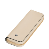 Montblanc 1-delig meisterstuck etui met rits cloudy beige