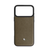 Montblanc Hard Phone Case for Apple iPhone 17 Pro Max in Sartorial Leather Khaki