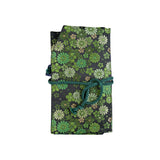 Nakaya Kyoto ”Nishijin Textile” Pen Pouch for 5 pens (Green fabric)