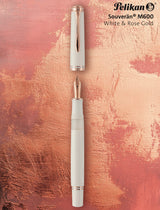 Pelikan Souverän M600 White & Rose Gold Vulpen