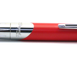 S.T. Dupont Defi Millenium shiny silver and matte red balpen