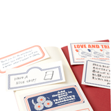 TRAVELER'S notebook Regular Size Refill LOVE AND TRIP Red 3
