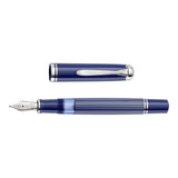 Pelikan Souverän M815 Metal Striped Blue Vulpen