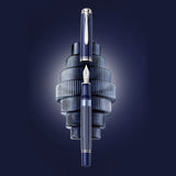 Pelikan Souverän M815 Metal Striped Blue Vulpen