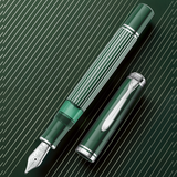 Pelikan Souverän M815 Metal Striped Green Vulpen