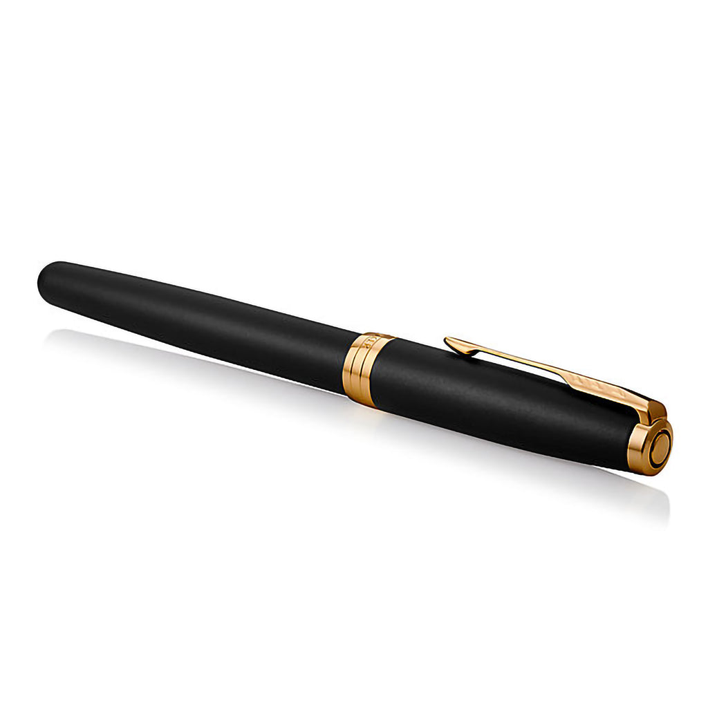 Parker IM Vulpen | Zwarte Lak met Gouden Trim | Fijne penpunt met blauwe inkt navulling | Geschenkdoos Parker IM Vulpen | Zwarte Lak met Gouden Trim | Fijne penpunt met blauwe inkt navulling | Geschenkdoos
