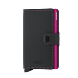 Secrid Miniwallet. Matte Black & Fuchsia