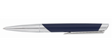 S.T. Dupont Defi Millenium shiny silver and blue navy balpen - P.W. Akkerman Den Haag