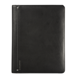 Maverick lederen A4 schrijfmap zwart met rits en blocnote