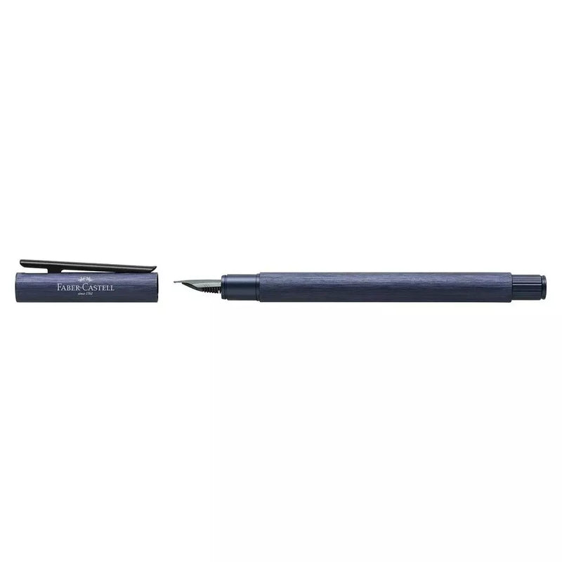 Faber-Castell NEO Slim Aluminium Blauw Vulpen