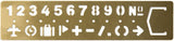 Traveler's Brass bookmark numbers