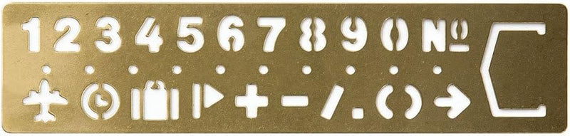 Midori Brass bookmark numbers