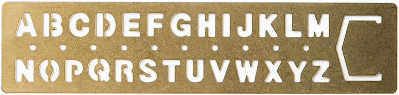 Midori Brass bookmark Alphabet