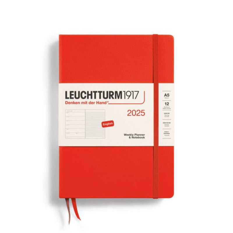 Leuchtturm1917 Agenda 2025 12M Hardcover Medium (A5) Weekly Planner/Notebook