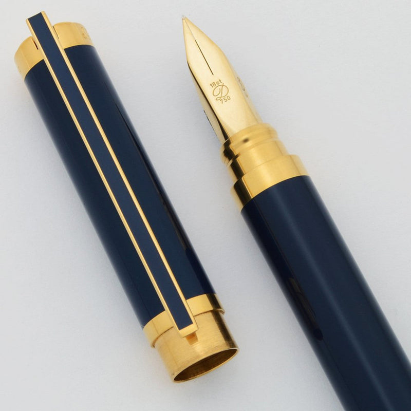 S.T. Dupont Classique Slim Donker Blauw Lacquer Vulpen