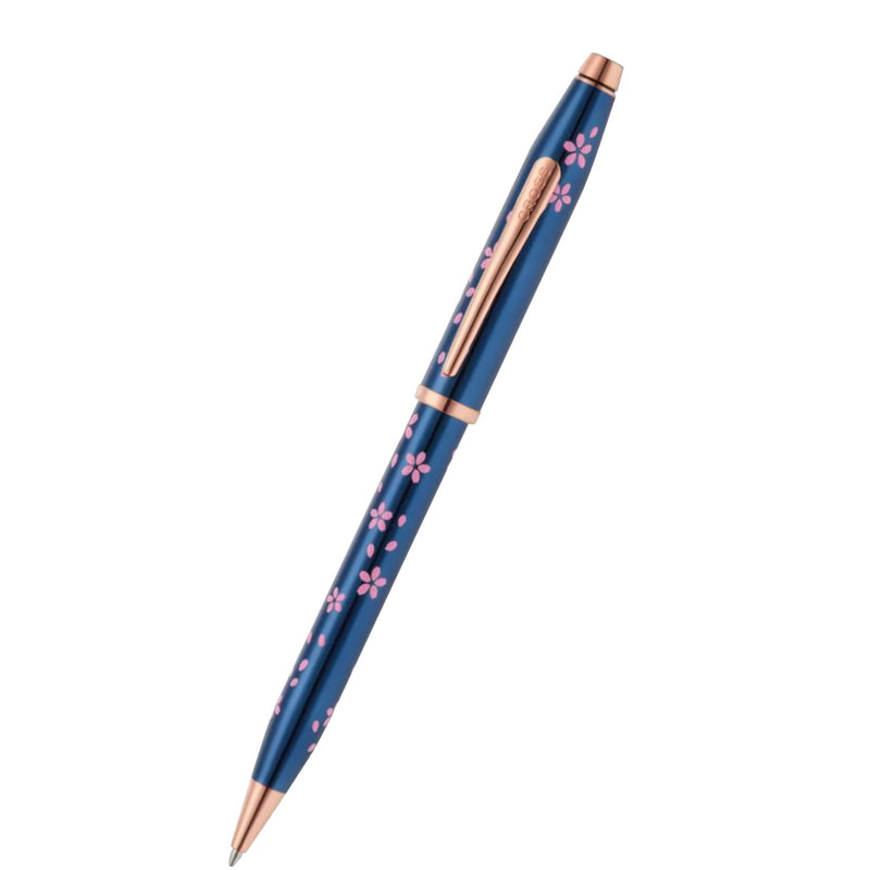 Cross Century II - Cherry Blossom Metallic Blauw Balpen