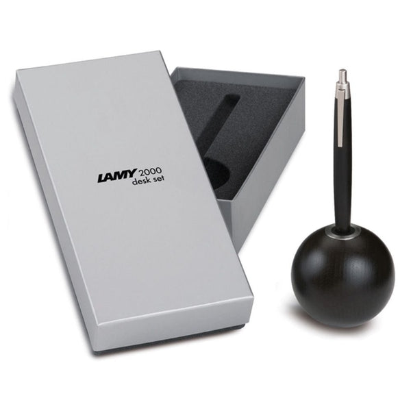 LAMY 2000 Black Wood Ball Pen with Stand