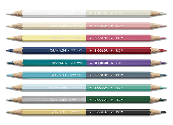 Caran d'Ache Alpine Frost Bicolor Kleurpotloden set