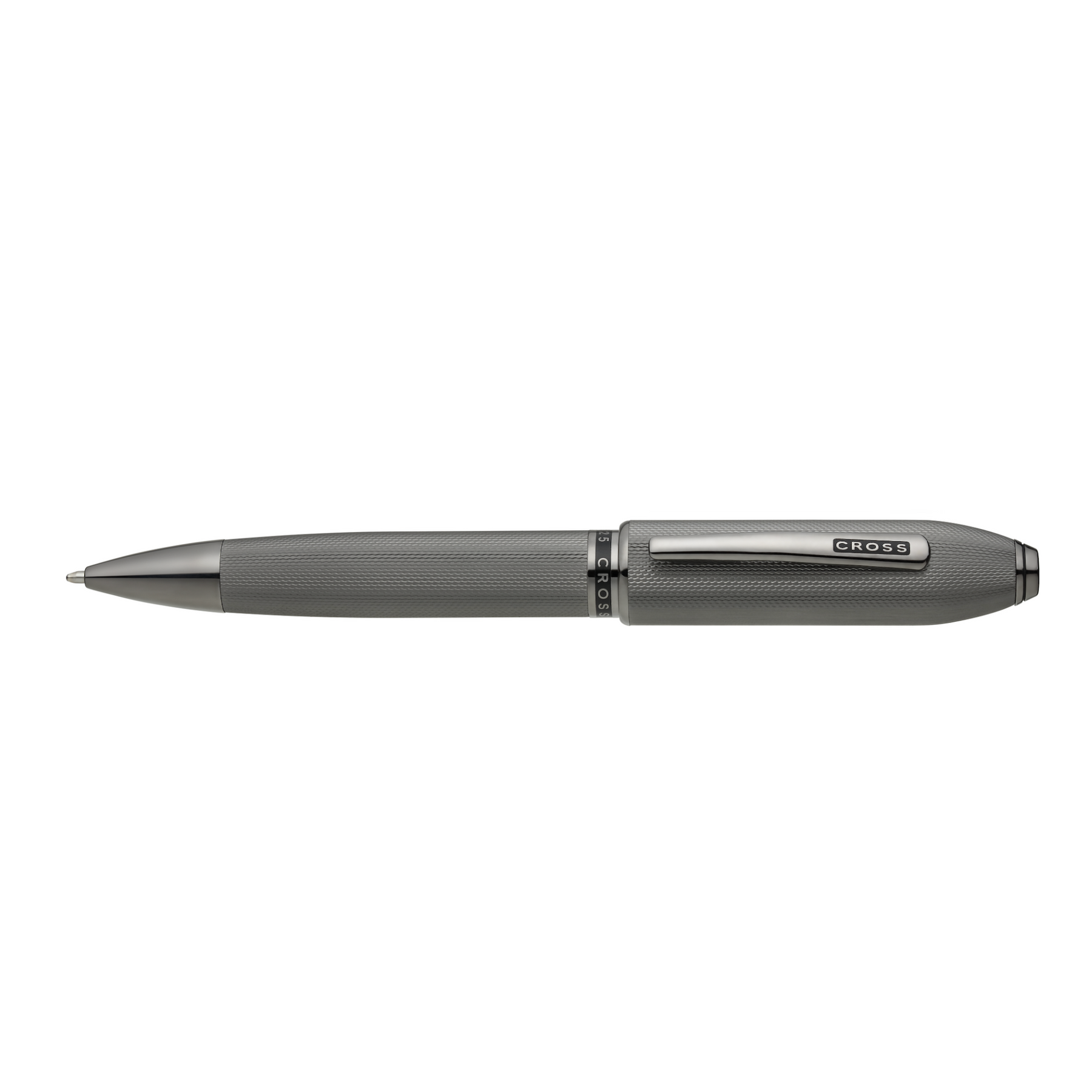 Cross Peerless™ Polished Slate Gray Engraved Diamond Pattern with Slate Gray PVD Appointments and Swarovski Crystal Ballpoint Pen AT0702-20