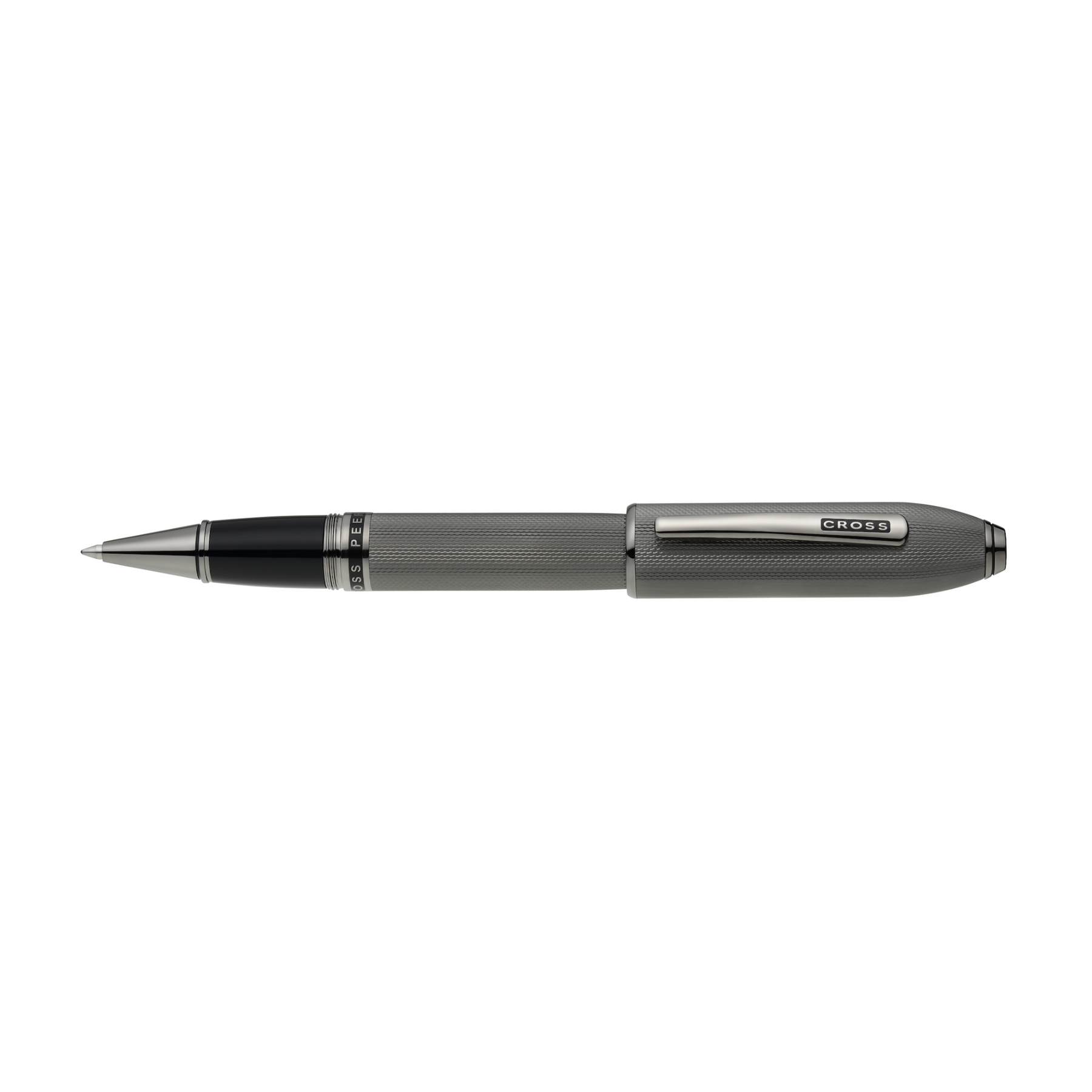 Cross Peerless™ Polished Slate Gray Engraved Diamond Pattern with Slate Gray PVD Appointments and Swarovski Crystal Rollerball Pen AT0705-20