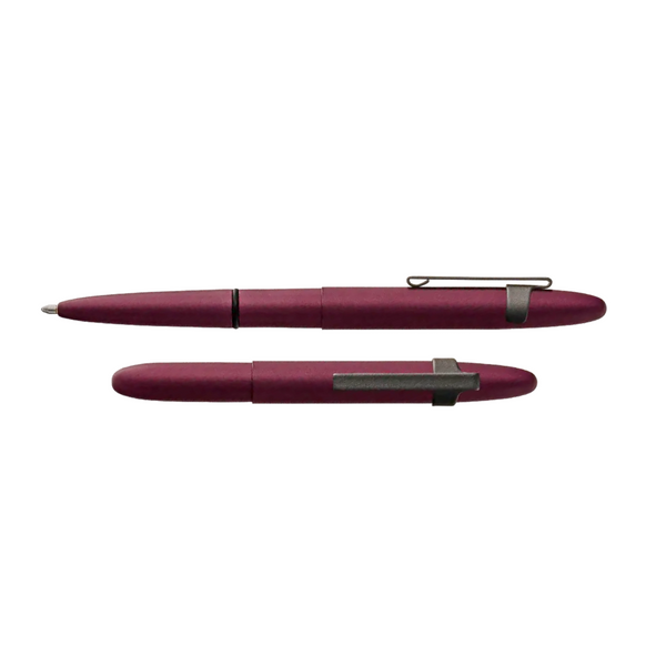 Fisher Bullet Space Pen Cerakote Cherry Black Met Clip