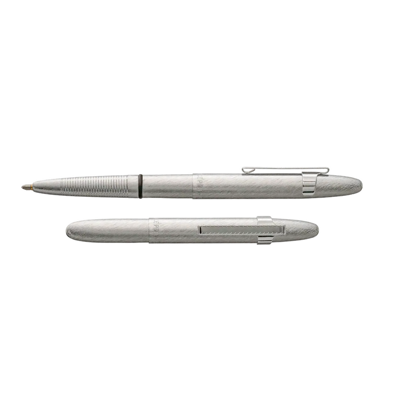 Fisher Bullet Space Pen Geborsteld Chroom Met Clip