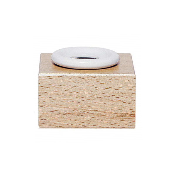 Herbin Inktpot Porselein Rond met Houten Steun