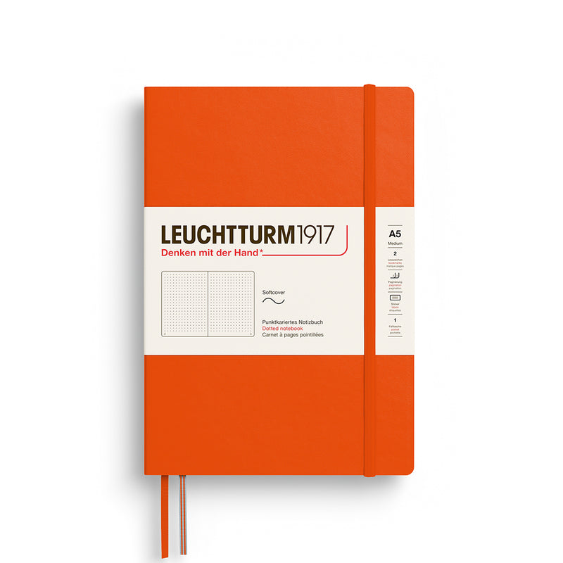 Leuchtturm1917 Notitieboek Softcover Medium A5 Dots Pumpkin