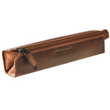 Maverick lederen pen etui bruin uitvouwbaar