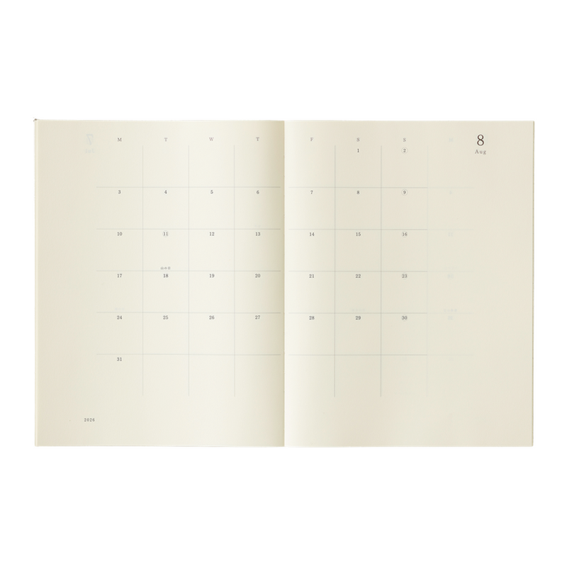 Midori MD Notebook Diary A4 Thin 2026