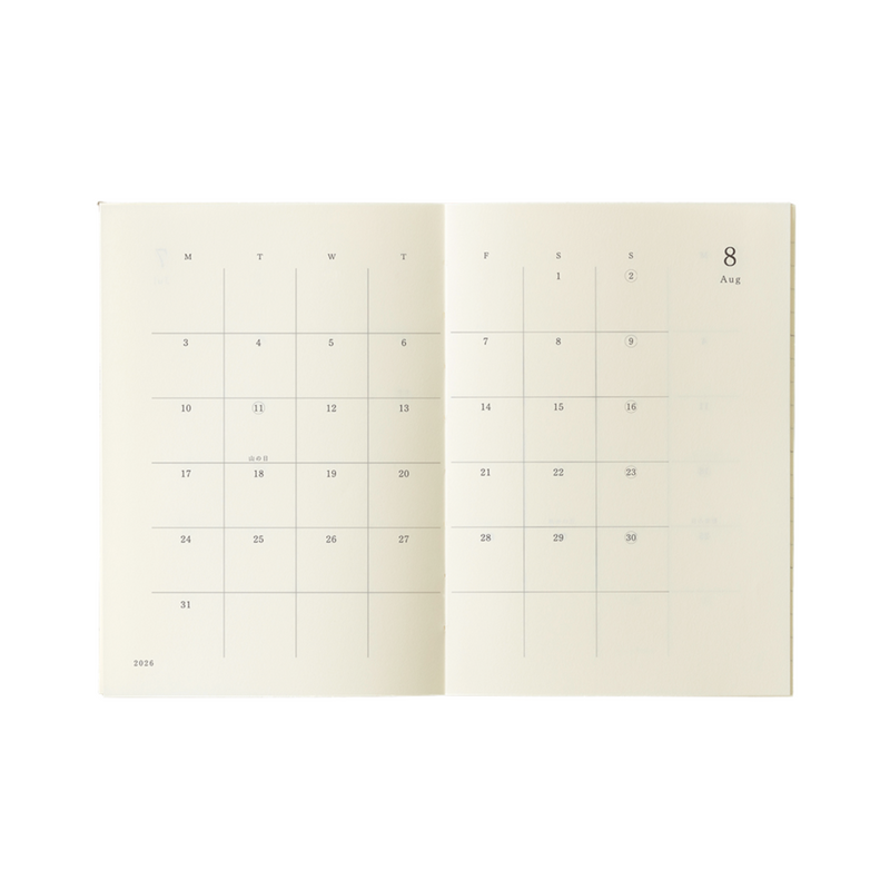 Midori MD Notebook Diary A6 2026