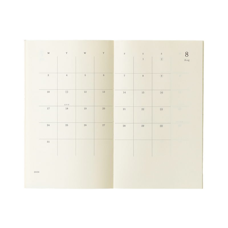 Midori MD Notebook Diary B6 Slim 2026