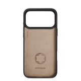 Montblanc Hard Phone Case for Apple iPhone 17 Pro Max in Sartorial Leather Khaki