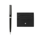 Montblanc set Pix balpen zwart + Meisterstuck cardholder 6CC zwart