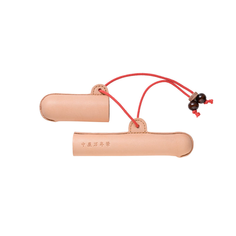 Nakaya Leather Pen Case-Coral Red 