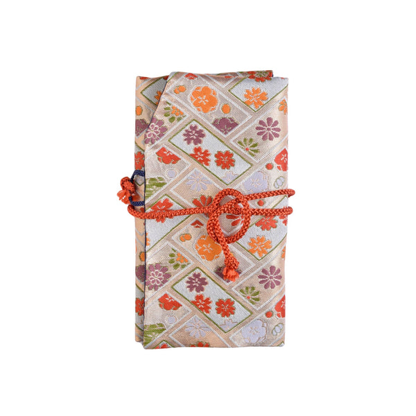Nakaya Kyoto ”Nishijin Textile” Pen Pouch for 5 pens (White fabric) 