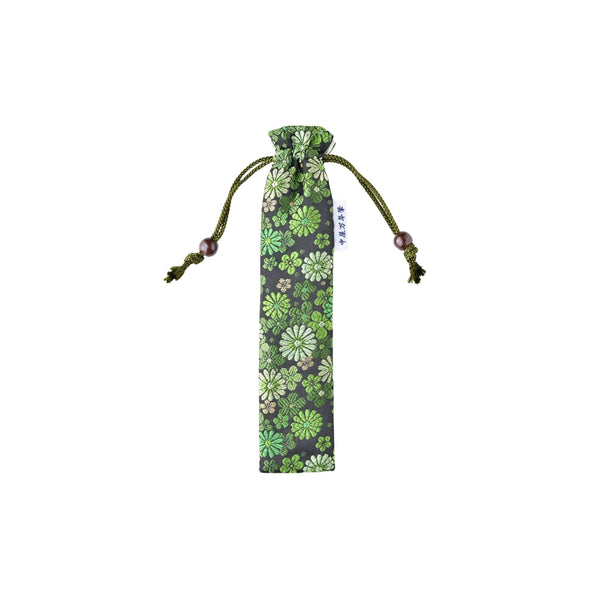 Nakaya Kyoto ”Nishijin Textile” Pen Pouch for 1 pen -Green fabric