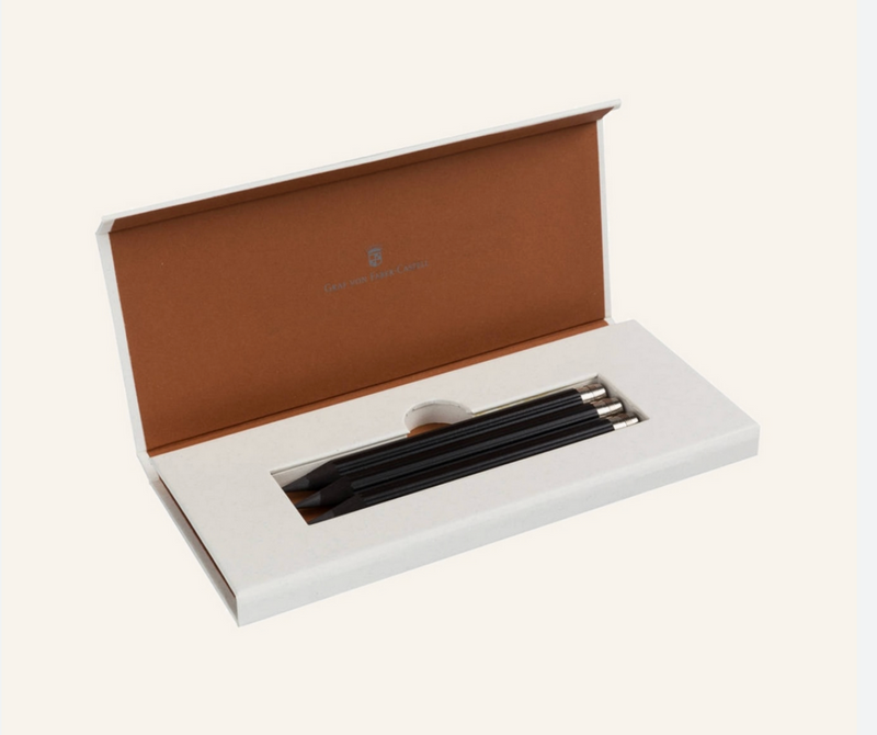 Graf von Faber-Castell 3 pocket pencils Magnum, zwart