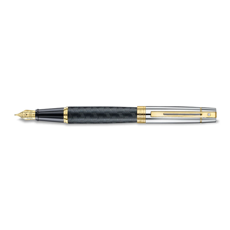 Sheaffer 300 Gegraveerd Mat Zwart Chroom GT Vulpen