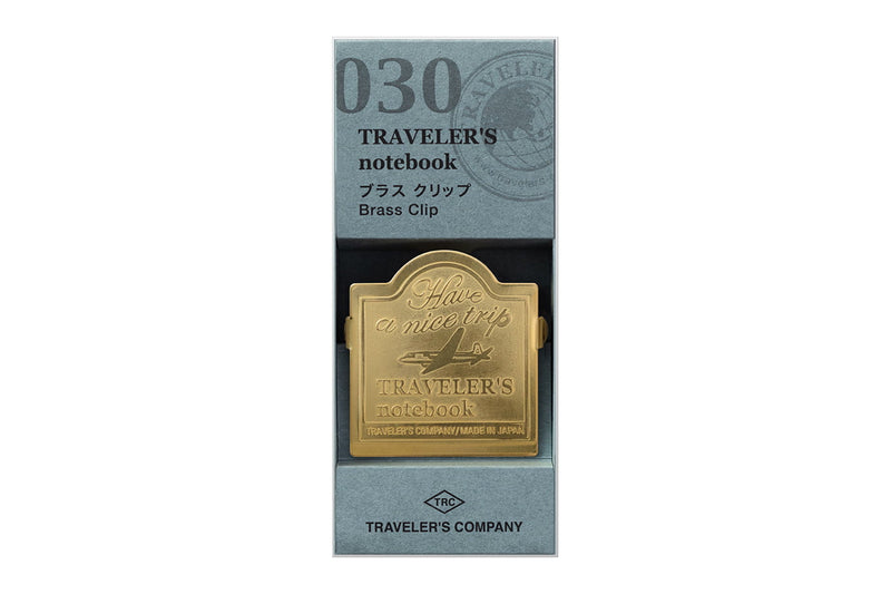 Traveler's Notebook 030 - Brass Clip airplane