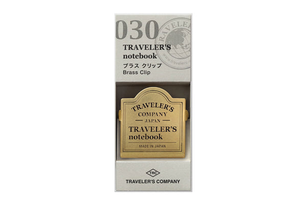 Traveler's Notebook 030 - Brass Clip TRC logo - P.W. Akkerman Den Haag