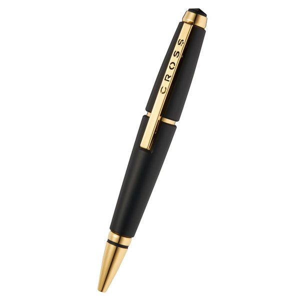 Cross Edge Matte Black Lacquer with Gold PVD Roller